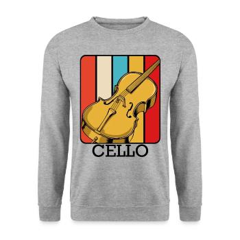 cello - Unisex Sweatshirt - salt & pepper - Front - Alina (178cm) & Michal (187cm)