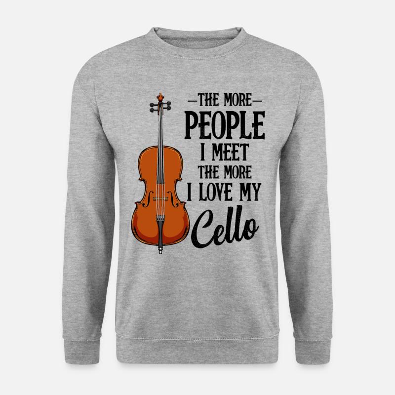 Cello - Unisex Pullover - Weißgrau meliert