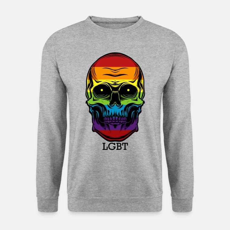 LGBT - Unisex Pullover - Weißgrau meliert
