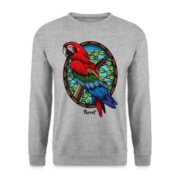 parrot - Unisex Sweatshirt - salt & pepper - Front - Alina (178cm) & Michal (187cm)