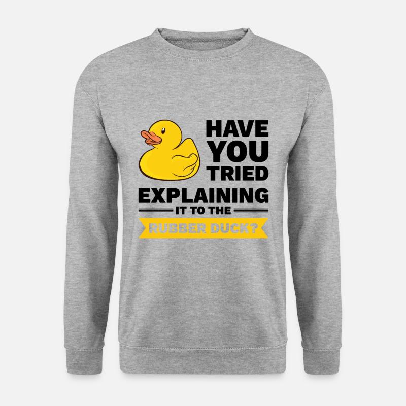 Programmeur Caoutchouc Debug - Sweat-shirt Unisexe - gris chiné