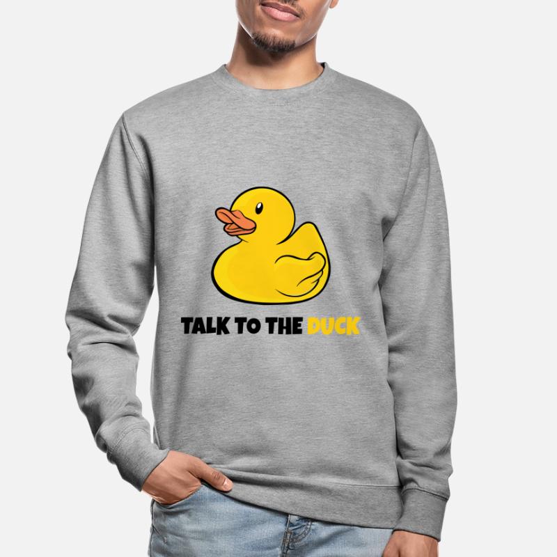 Programmer rubber duck debugging Unisex Sweatshirt
