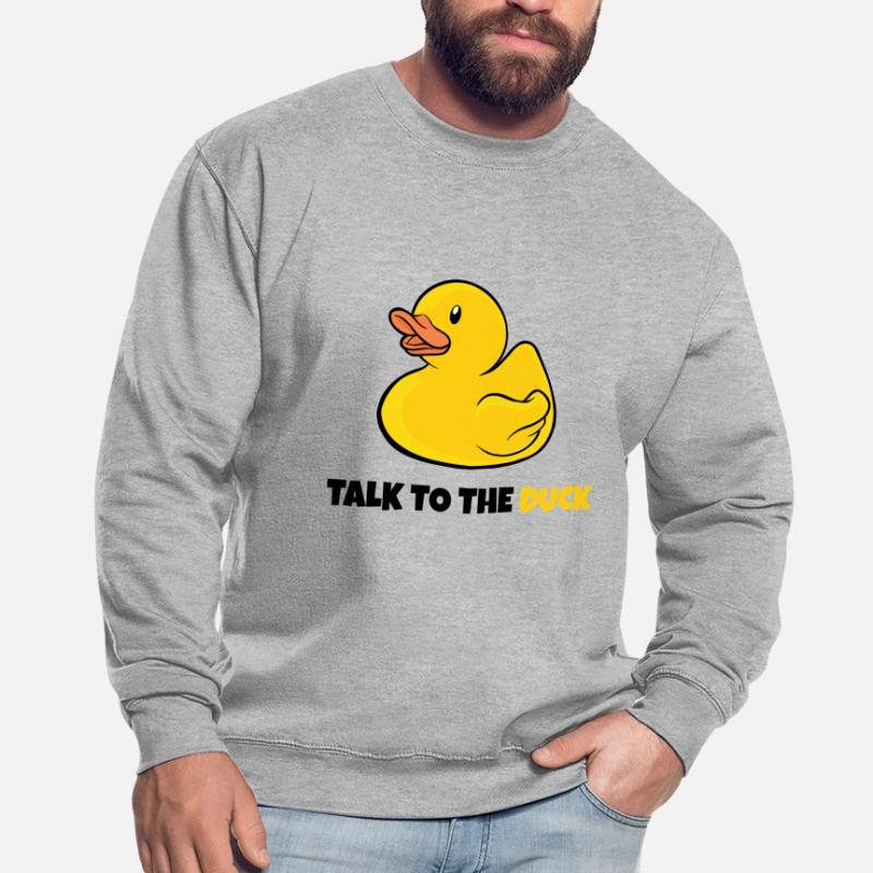 Programmer rubber duck debugging Unisex Sweatshirt