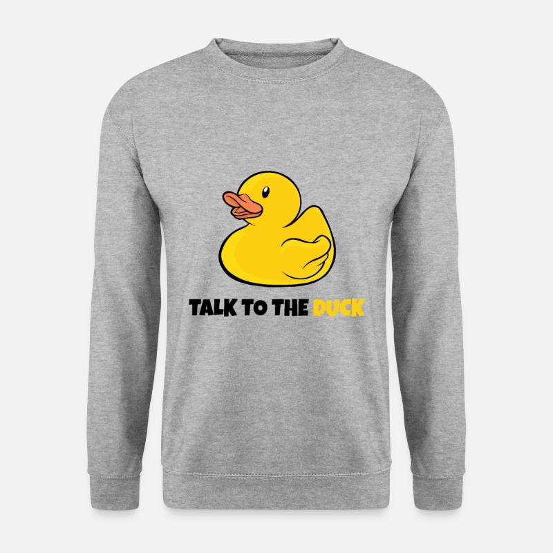 Programmierer Gummiente Debugging - Unisex Pullover - Weißgrau meliert