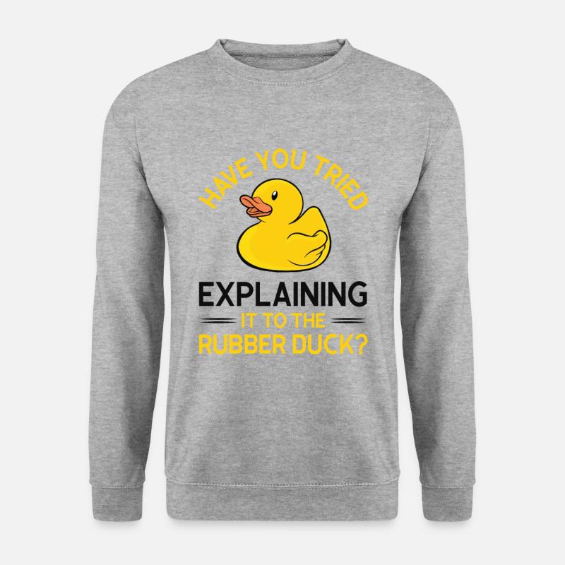 Programmeur Caoutchouc Debug - Sweat-shirt Unisexe - gris chiné