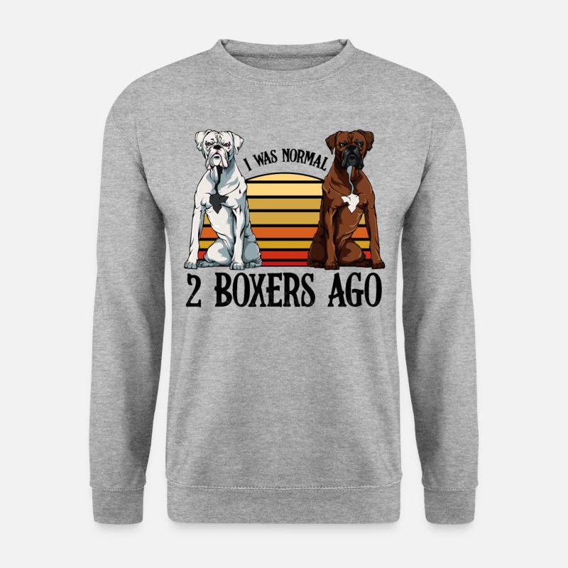 Boxer - Unisex Pullover - Weißgrau meliert