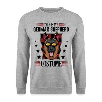 Ceci est mon cadeau de costume de berger allemand - Sweat-shirt Unisexe - gris chiné - Devant - Alina (178cm) & Michal (187cm)