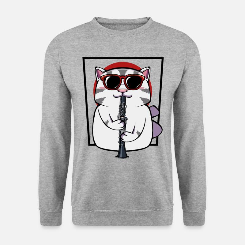 Oboe - Unisex Pullover - Weißgrau meliert