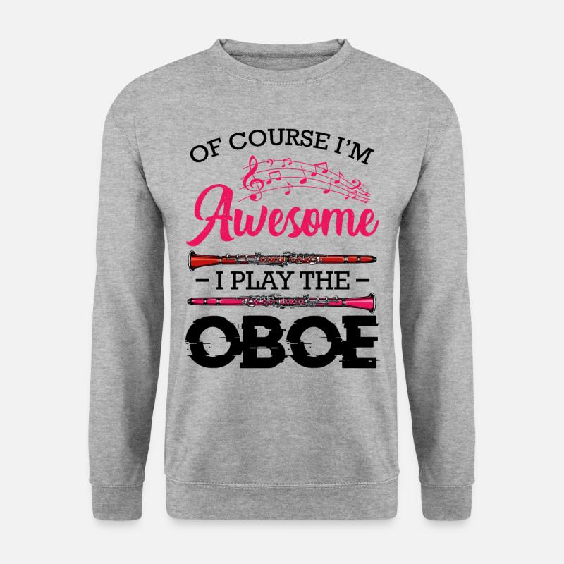 Oboe - Unisex Pullover - Weißgrau meliert