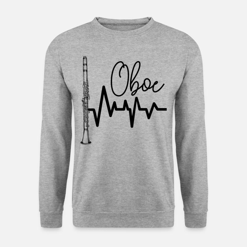Oboe - Unisex Pullover - Weißgrau meliert