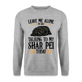 Shar Pei - Unisex Sweatshirt - salt & pepper - Front - Alina (178cm) & Michal (187cm)