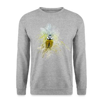 oiseau - Sweat-shirt Unisexe - gris chiné - Devant - Alina (178cm) & Michal (187cm)