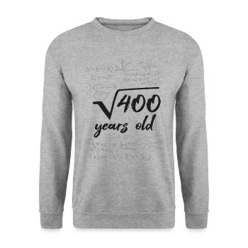 400 ans mathématicien racine 20 ans - Sweat-shirt Unisexe - gris chiné - Devant - Alina (178cm) & Michal (187cm)