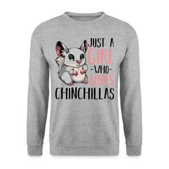 Chinchilla - Unisex Pullover - Weißgrau meliert - Vorne - Alina (178cm) & Michal (187cm)