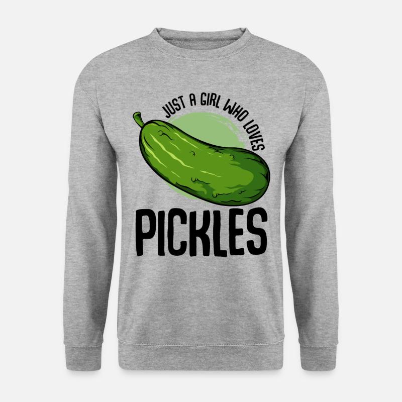 Gurke - Unisex Pullover - Weißgrau meliert