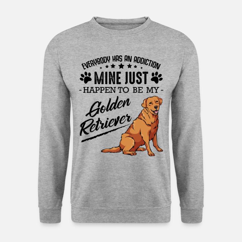 Golden Retriever - Unisex Pullover - Weißgrau meliert