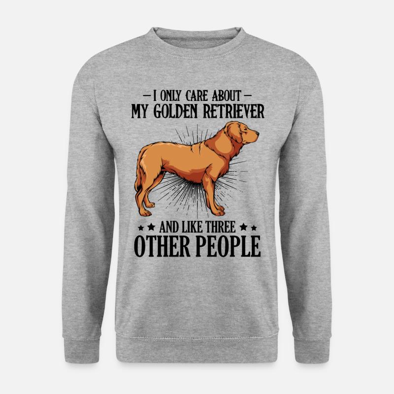 Golden Retriever - Unisex Pullover - Weißgrau meliert