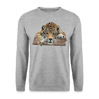 Jaguar - Unisex Sweatshirt - salt & pepper - Front - Alina (178cm) & Michal (187cm)