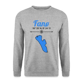 Fanö Danemark Coordonnées Vacances - Sweat-shirt Unisexe - gris chiné - Devant - Alina (178cm) & Michal (187cm)