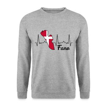 Fanø Fanö Herzschlag Dänemark Geschenk - Unisex Pullover - Weißgrau meliert - Vorne - Alina (178cm) & Michal (187cm)