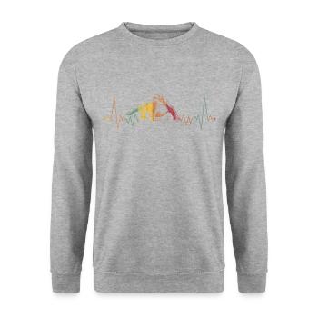Komodo dragon heartbeat Komodo dragon Komodo dragon - Unisex Sweatshirt - salt & pepper - Front - Alina (178cm) & Michal (187cm)