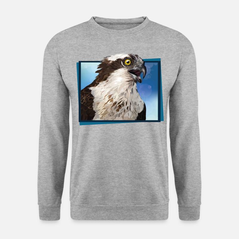 Fischadler - Unisex Pullover - Weißgrau meliert