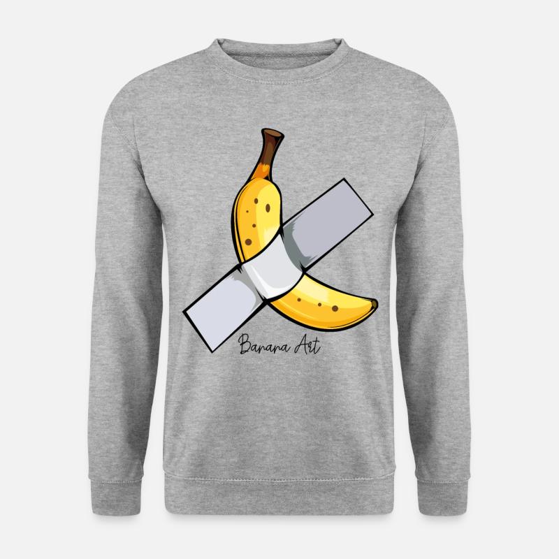Bananen Frucht - Unisex Pullover - Weißgrau meliert