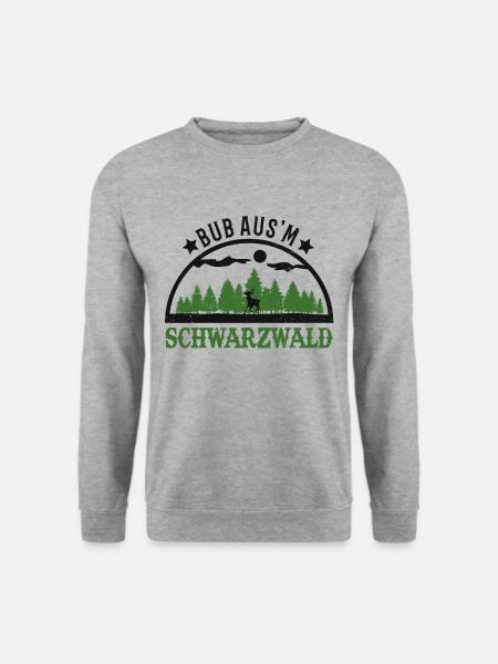 Bub aus'm Schwarzwald Schwarzländer Bollenhut - Unisex Pullover - Weißgrau meliert