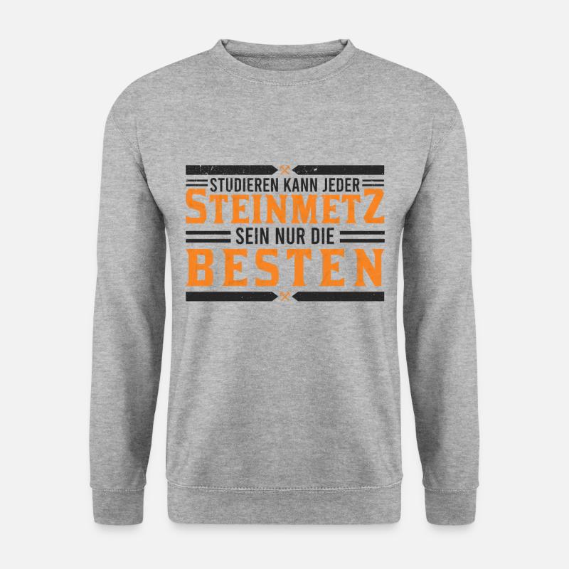 Steinmetz Steinmetzmeister Bildhauer Bildhauerei - Unisex Pullover - Weißgrau meliert