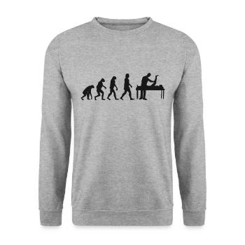 Physiotherapeut Evolution Physiotherapie Physio - Unisex Pullover - Weißgrau meliert - Vorne - Alina (178cm) & Michal (187cm)