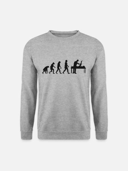 Physiotherapeut Evolution Physiotherapie Physio - Unisex Pullover - Weißgrau meliert