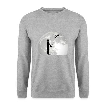 Modèle de lune Modèles modèles réduits - Sweat-shirt Unisexe - gris chiné - Devant - Alina (178cm) & Michal (187cm)