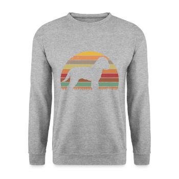 Lagotto Romagnol Vintage Lagotti Retro Cadeau - Sweat-shirt Unisexe - gris chiné - Devant - Alina (178cm) & Michal (187cm)