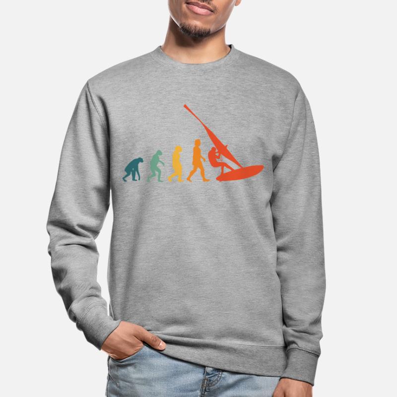 Windsurffer Evolution Retro Windsurfing Windsurf Sweat-shirt Unisexe