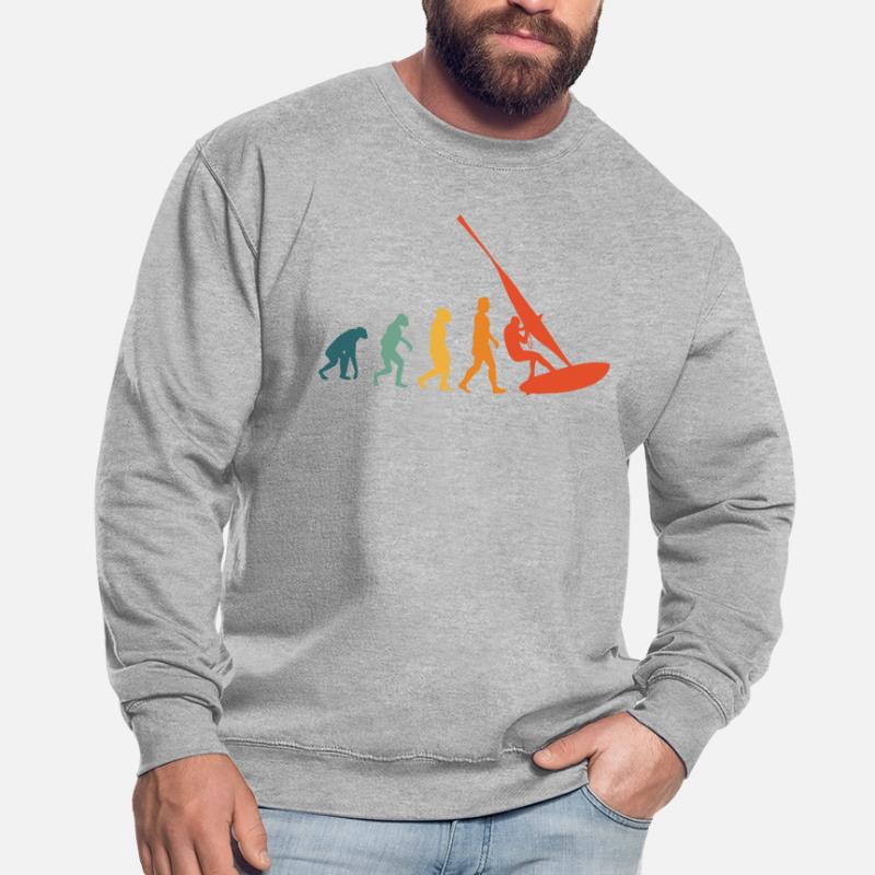 Windsurffer Evolution Retro Windsurfing Windsurf Sweat-shirt Unisexe