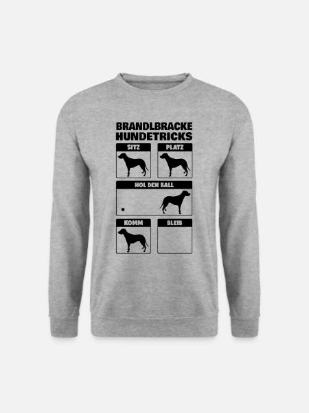 Brandlbracke Hundetricks Bracke Hund Jagdhund - Unisex Pullover - Weißgrau meliert