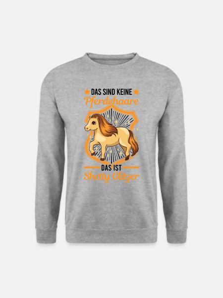 Shetty Glitzer Shetland Pony Shetland-Pony - Unisex Pullover - Weißgrau meliert