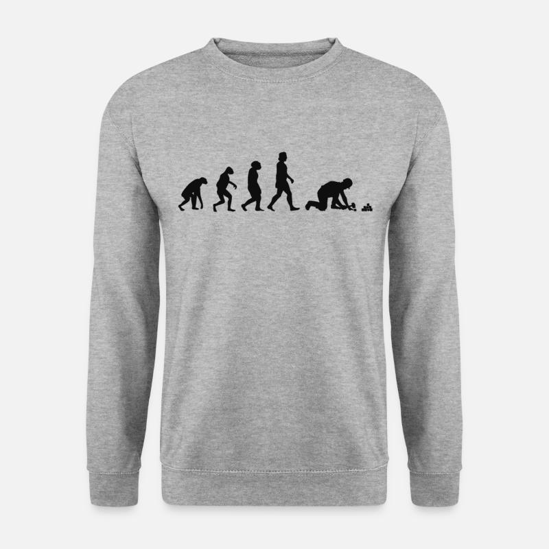 Pflasterer Evolution Steinetzer Pflastersetzer - Sweat-shirt Unisexe - gris chiné