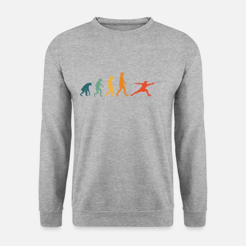 Fencing Evolution Retro Fencing - Unisex Sweatshirt - salt & pepper