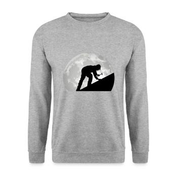 Roofer Moon House Roof Roof Tiles Roof - Unisex Sweatshirt - salt & pepper - Front - Alina (178cm) & Michal (187cm)