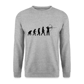 Arc-en-ciel Evolution arc-en-ciel Arc - Sweat-shirt Unisexe - gris chiné - Devant - Alina (178cm) & Michal (187cm)