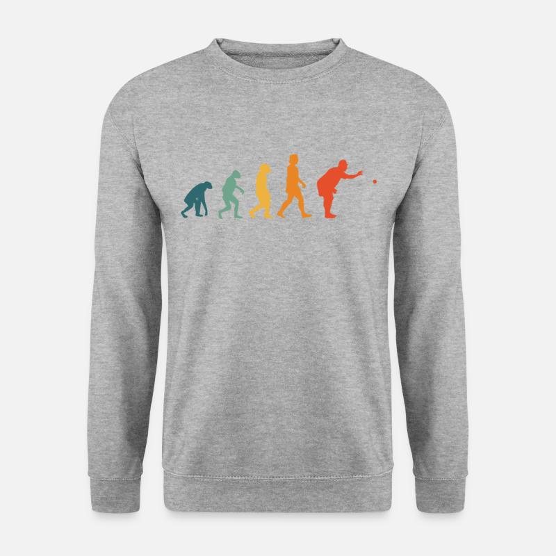 Boccia Evolution Rétro Boule Petanque - Sweat-shirt Unisexe - gris chiné