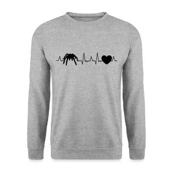 Tarantel Coeur araignée ornithologique Terrarium - Sweat-shirt Unisexe - gris chiné - Devant - Alina (178cm) & Michal (187cm)