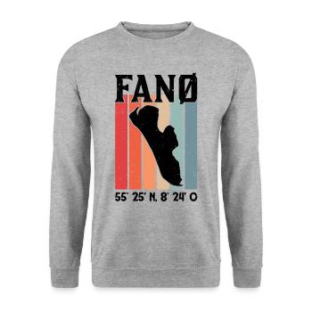 Fanö Koordinaten Dänemark Urlaub Fanø - Unisex Pullover - Weißgrau meliert - Vorne - Alina (178cm) & Michal (187cm)