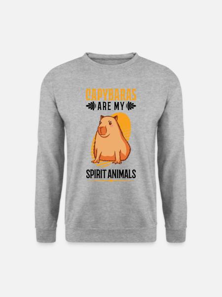 Capybara Spirit Animal Wasserschwein Capibara - Sweat-shirt Unisexe - gris chiné