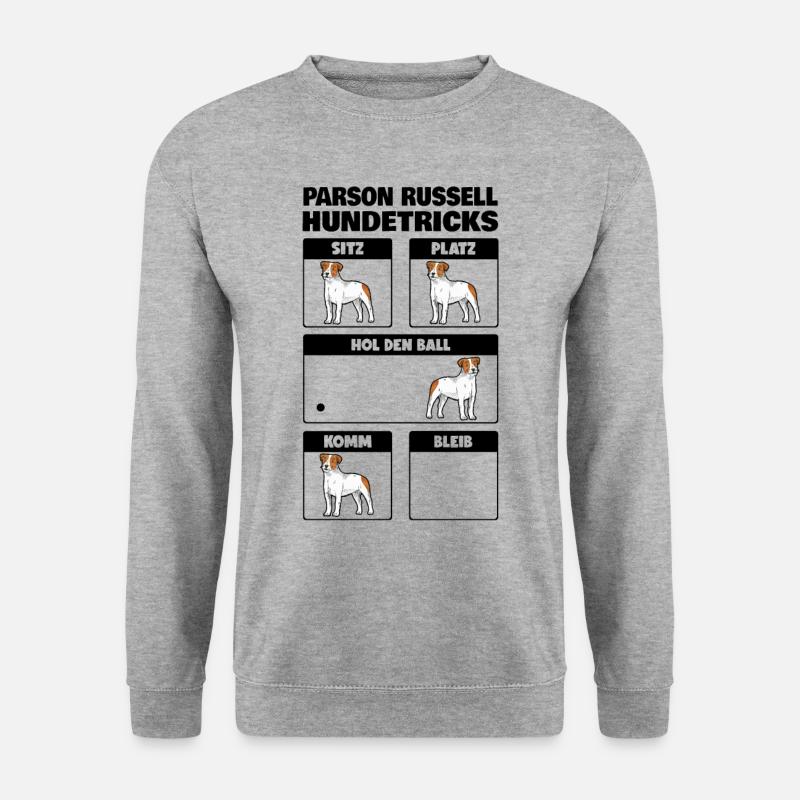 Parson Russell Terrier Hundetricks - Unisex Pullover - Weißgrau meliert