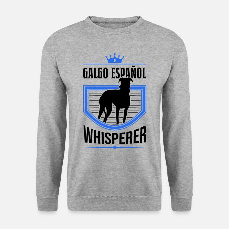Galgo Español Whisperer Spanischer Windhund - Unisex Pullover - Weißgrau meliert