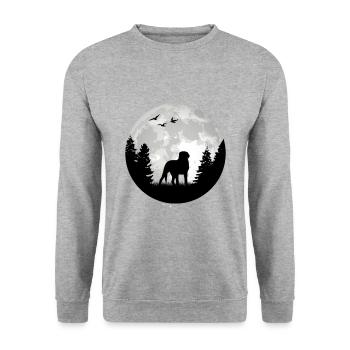 Grand rythme cardiaque de chien de montagne suisse - Sweat-shirt Unisexe - gris chiné - Devant - Alina (178cm) & Michal (187cm)