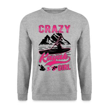 Crazy Kayak Fille Kayakiste Paddle Sport Kayak - Sweat-shirt Unisexe - gris chiné - Devant - Alina (178cm) & Michal (187cm)