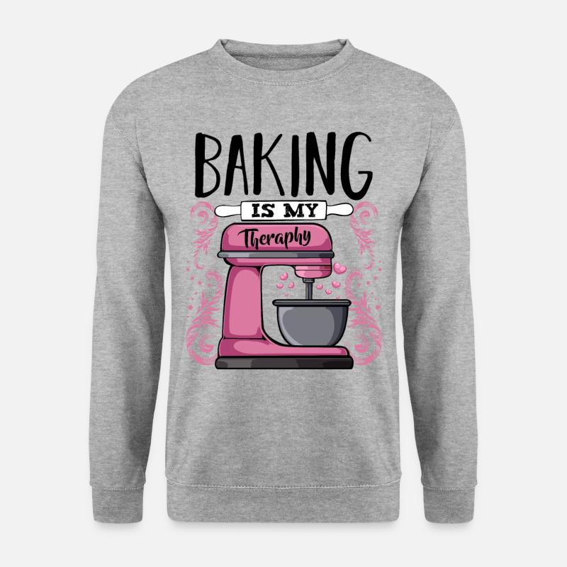Bäcker Spruch - Unisex Pullover - Weißgrau meliert